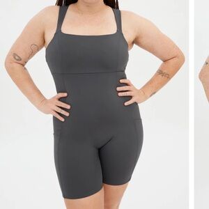 Girlfriend Collective Moon Tina Open Back Unitard